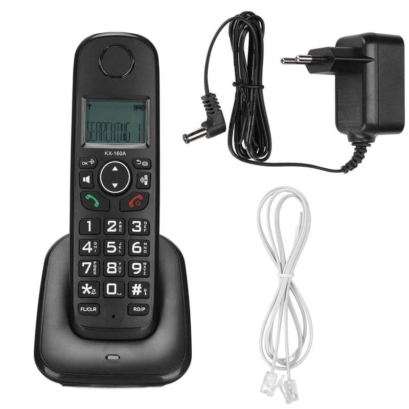 Digital Cordless Phone Home Landline Telephone with Caller ID Display Handsfree LCD Backlight Speed Dial Function for Home Hotel