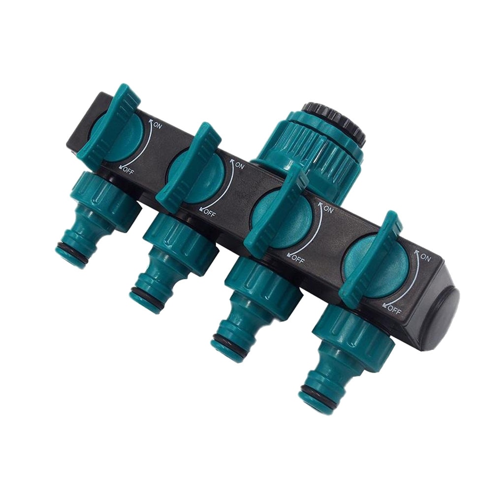 Garden Hose Splitter 4 Way Plastic Tap Hose Connectors Water Distributor