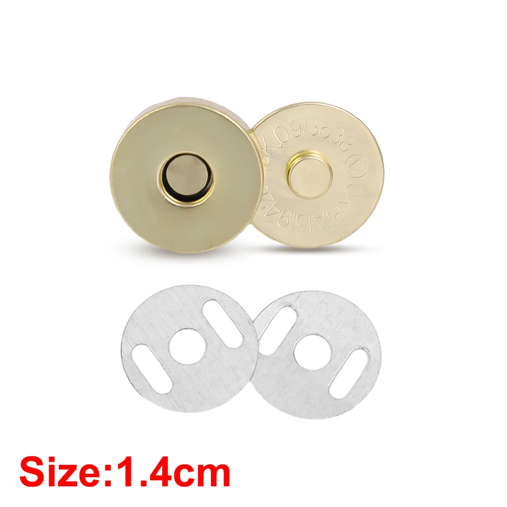 12-40 Uds. De cierre magnético Invisible, botones para bolso sin puntadas, cartera, abrigo, bolsos, hebilla magnética, piezas de equipaje de Metal, accesorios: L / Plata