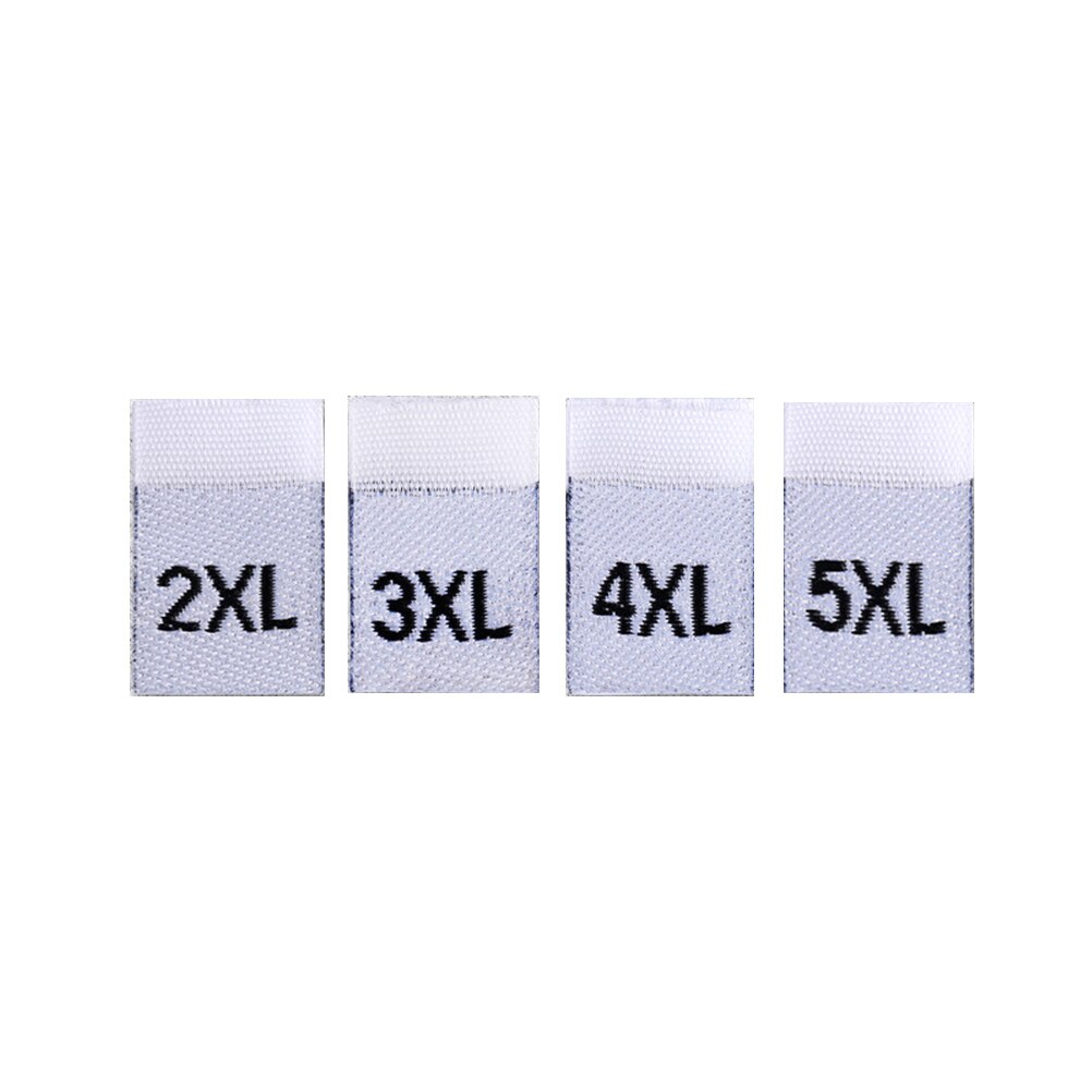500 Stuks Kleding Size Labels Gevouwen Doek Labels Algemene Geweven Size Mark Praktische Kleding Maat Etiketten Voor Winkel Thuisgebruik wit: WhiteSize 2