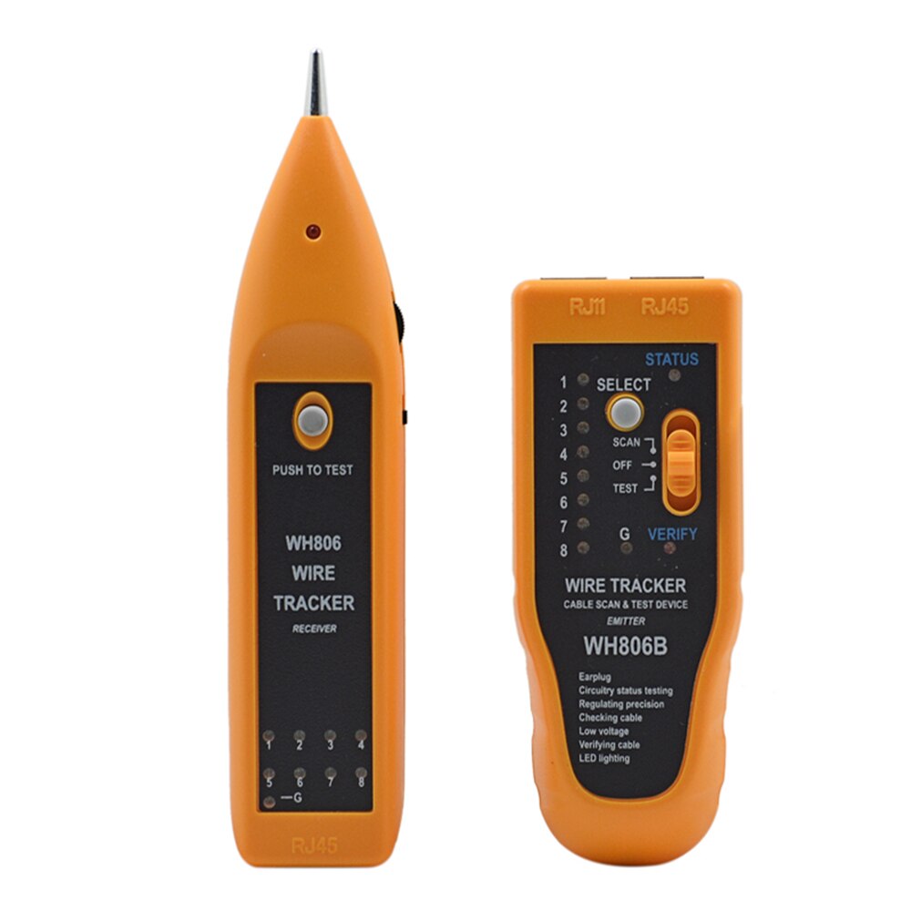 Chipal WH806B Telefoon Wire Tracker Netwerk Kabel Tester Voor Cat5 Cat5E Cat6 RJ45 RJ11 Elektrische Lijn Vinden Testen