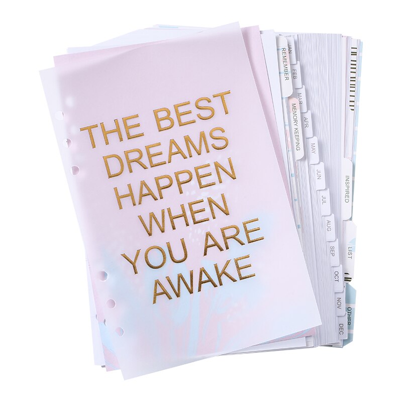 Zelten Loose Leaf Punched Paper Refills Paper For 6 Hole Binder Personal Organizer Diary Notebook Refillable Planner (Squared,B5/9 Hole - View #8