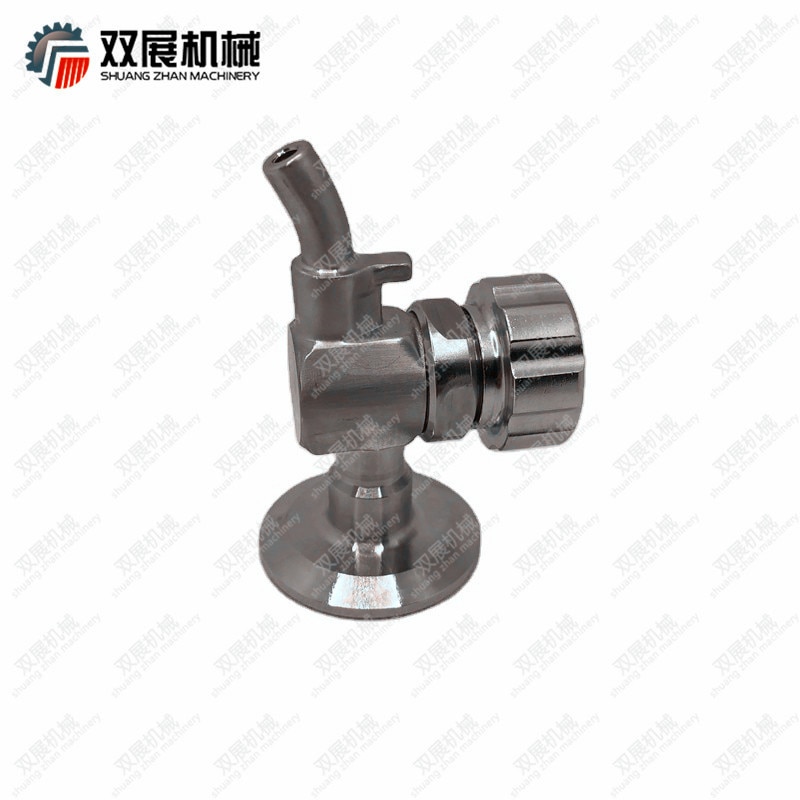 Sanitary 1.5" Tri Clover Clamp Lever Style Sample Valve with Cooling Coil
