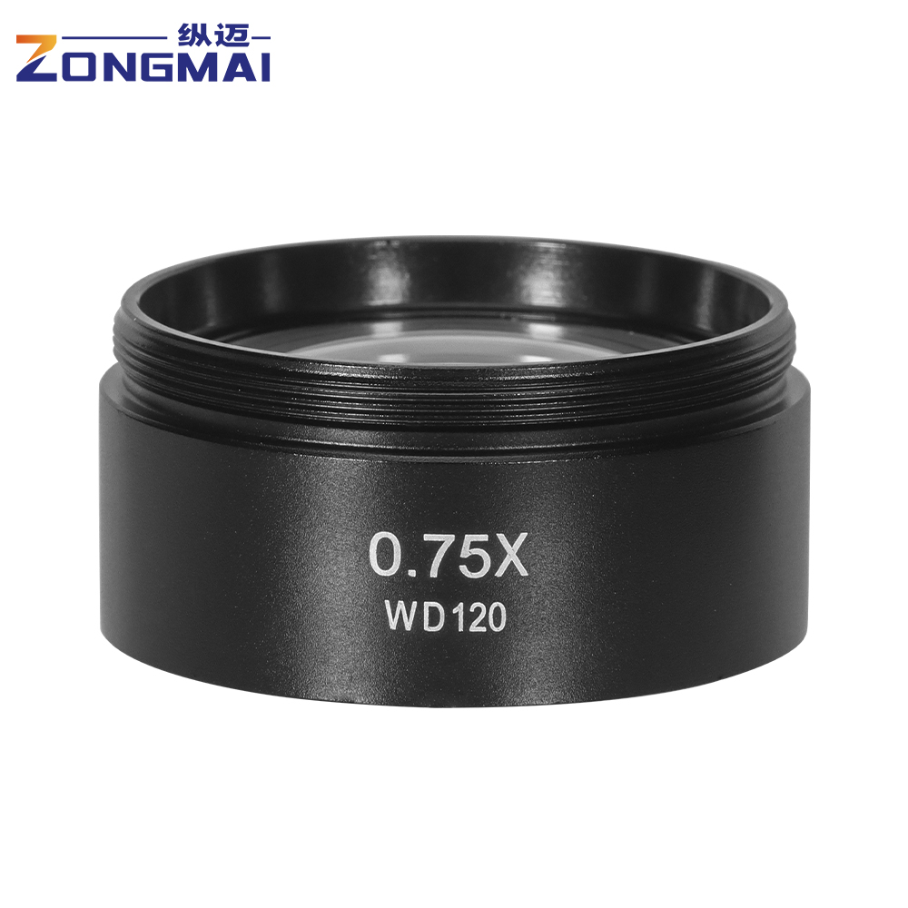 0,5X 0,7X 0,75X 1,5X 2,0X Schnittstellengröße 48MM Mikroskop-Objektiv ErhöHenne Sie sterben Vergrößerung Vergrößerung Staubfilter: Silber