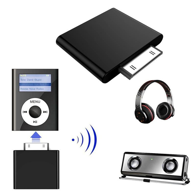 30 Pin Bluetooth Audio Transmitter For Ipod Classic Ipod Nano Touch Wireless Stereo Audio Adapter Bluetooth Dongle Easy To Use-H