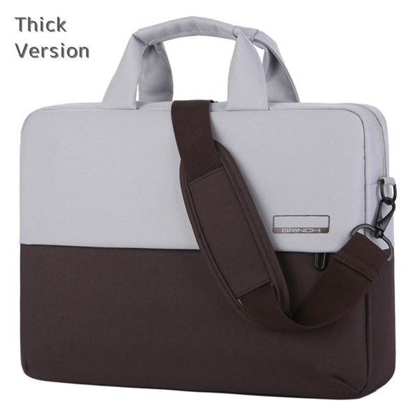 nueva , bolso de mano de 13 pulgadas para portátil, 14, 15 pulgadas, 15,6 pulgadas, bolso de mensajero para MacBook air pro 13,3, 217: Thick Brown / 15,4 pulgadas