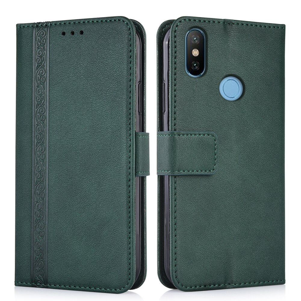 Per Xiaomi Redmi S2 S 2 custodia Cover per On RedmiS 2 Y 2 Cover Xiaomi Phone Bag per Redmi S2 Y 2 RedmiS2 custodia a portafoglio in pelle: MY-Green