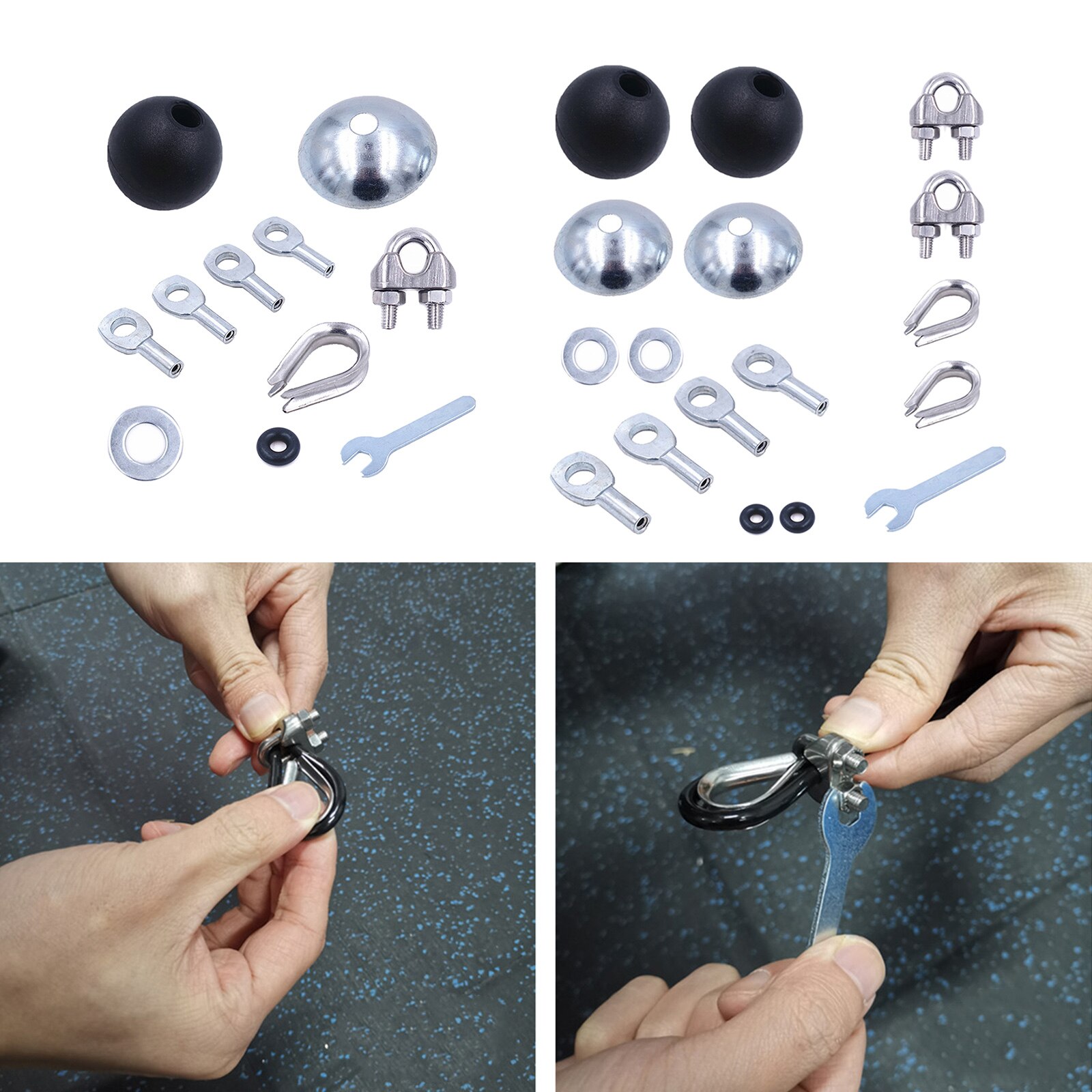 Gym Steel Wire Joints Fitness Equipment Accessories Metal Limitation Ball Hollow Screw Terminal