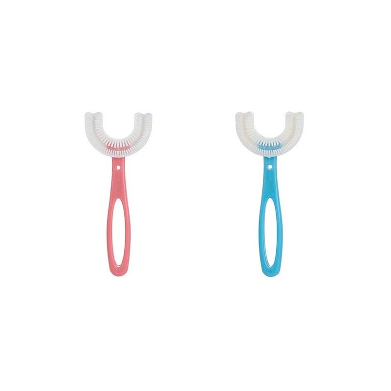 2 pz/set nuovo infantile U Silicone spazzolino da denti per bambini cura dei denti pulizia della bocca manuale cartone animato modello versione manuale: 06