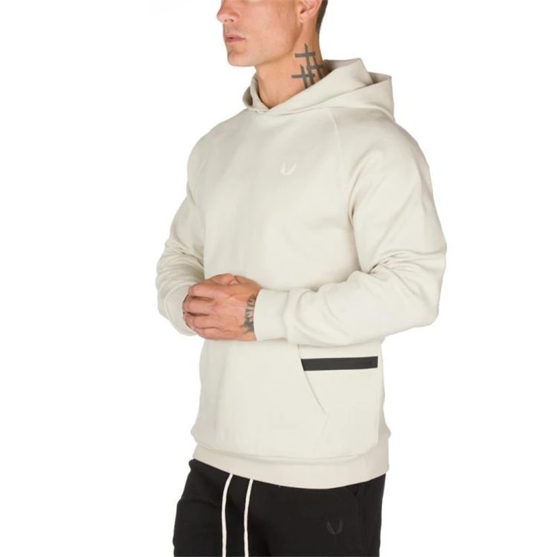 Moletom com capuz moletom com zíper bolso homem casual moda com capuz pulôver fitness roupas de marca 3 cores xxxl