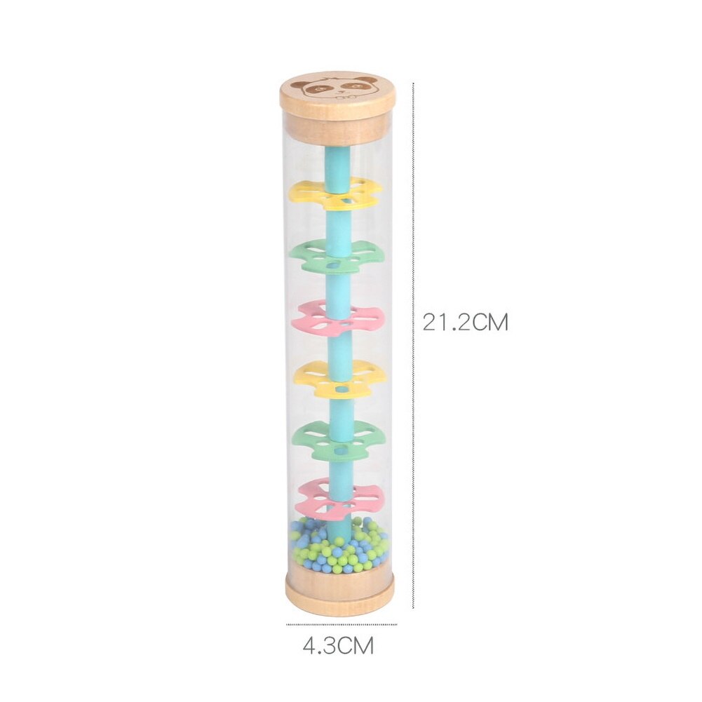 Arcobaleno clessidra pioggia Rainmaker bastone da pioggia giocattolo musicale goccia di pioggia suono per bambini bastone da pioggia strumento educativo per bambini giocattolo divertente