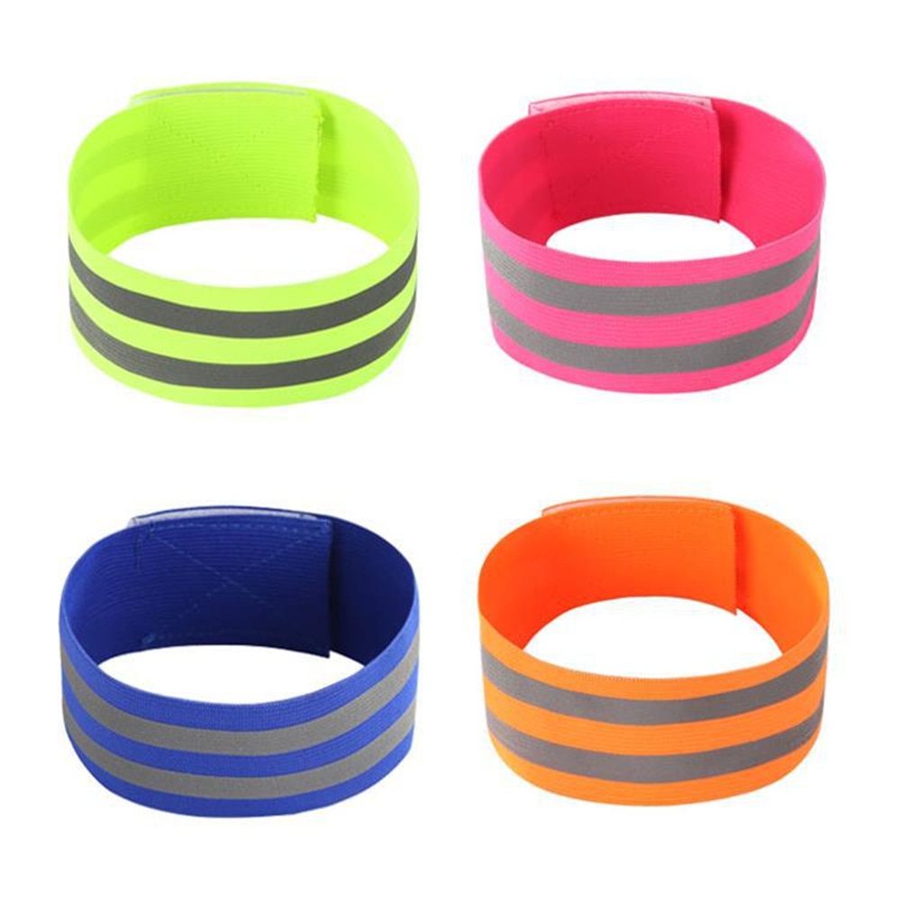 Bandas reflectantes, brazalete elástico, correas de pierna y tobillo, cintas de seguridad reflectantes, cintas de correa para correr de noche caminar ciclismo