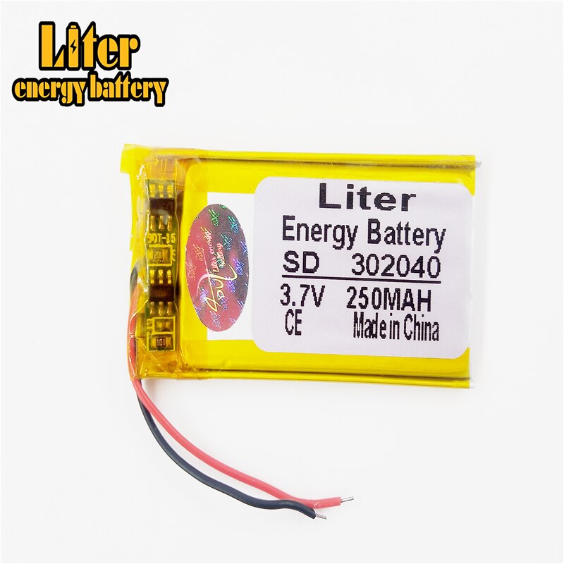 Grootte 302040 3.7V 250 Mah Lithium-polymeer Batterij Met Bescherming Boord Voor MP3 MP4 MP5 Gps Digitale Producten