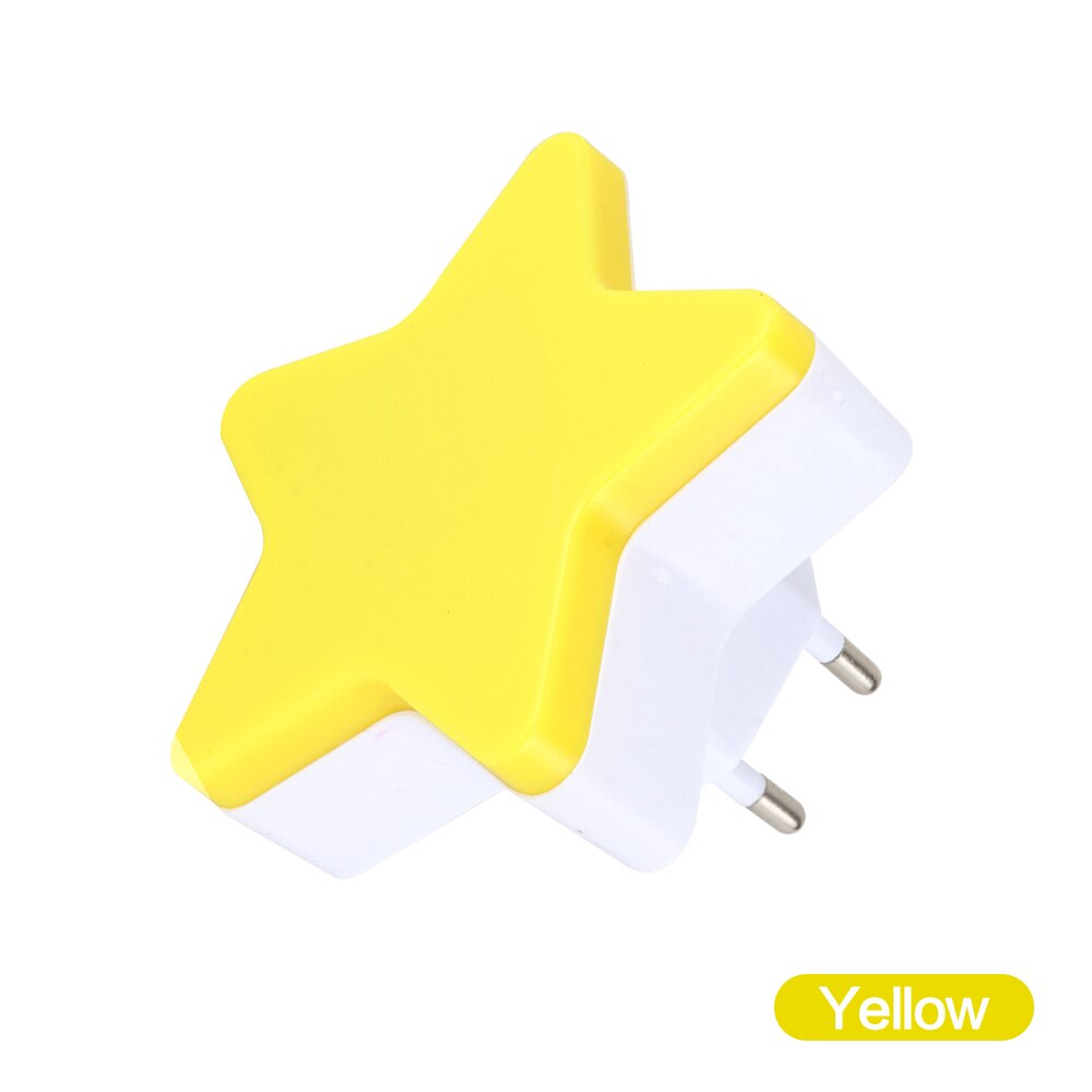 Star Night Light Plug-in Wandlamp Woondecoratie Licht Sensor Socket Lamp Kinderkamer Slapen Bedlampje EU/US Plug: Yellow / EU plug