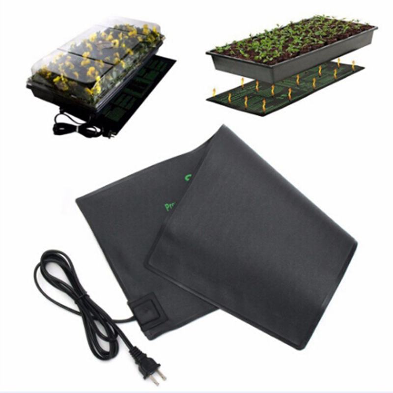 Durable Seedling Heat Mat Plant Seed Germination Propagation Clone Starter Pad Warm Hydroponic Heating Pad 52 X 24cm: US Plug