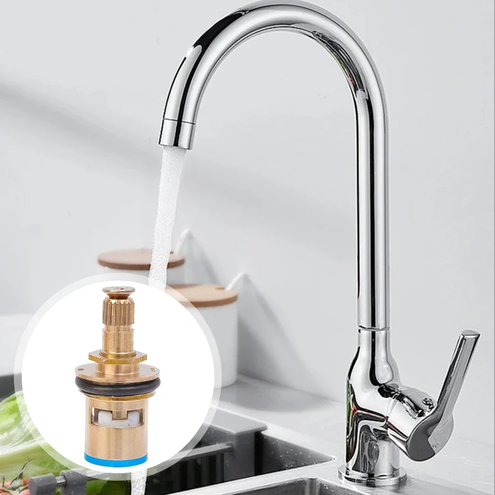 10/1pcs Faucet Valves Replacement Universal Tap Valve Brass Cartridge Faucet Inner Valve For Household Bathroom Kitchen Supplies