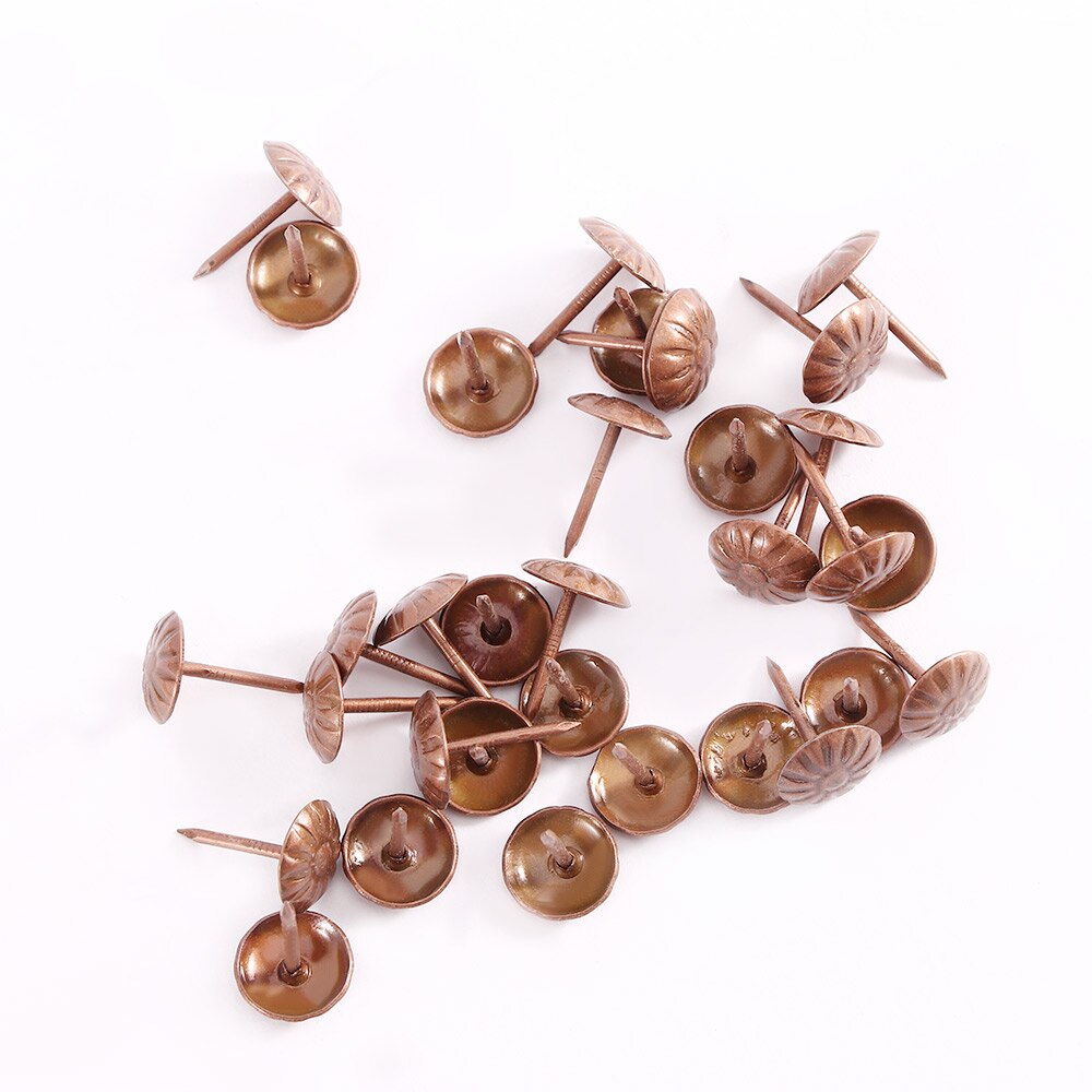 Tachuelas decorativas de latón dorado, caja de para joyería, chinchetas de mesa, herramientas para muebles, carpintería, 11x16mm, 100 Uds.