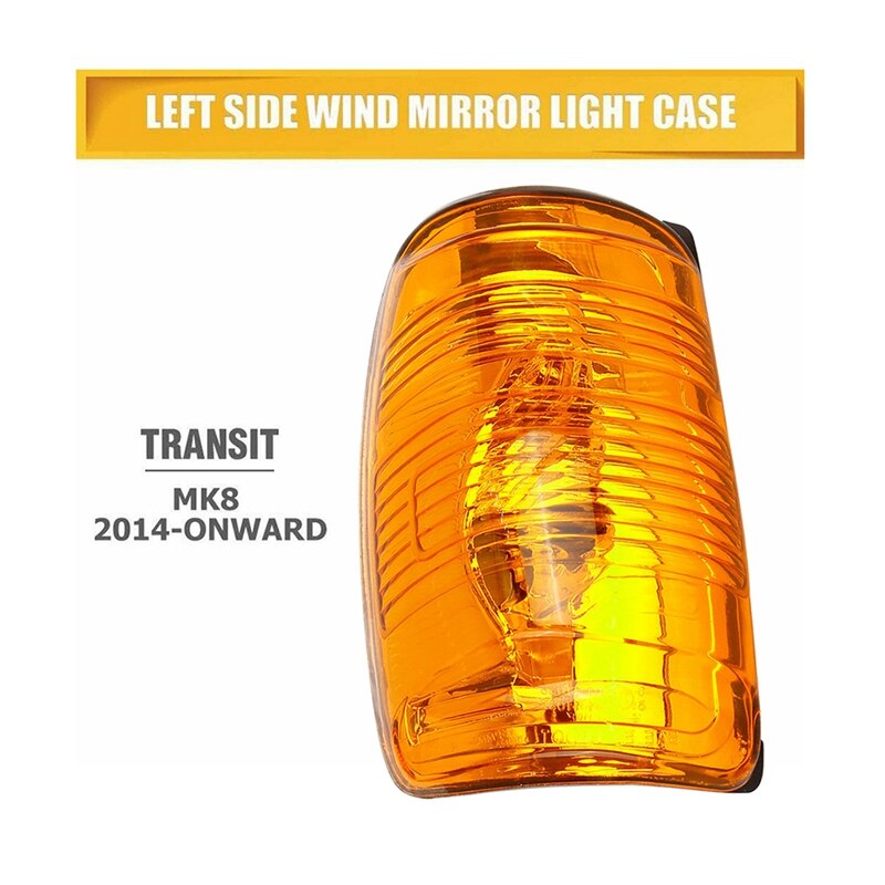 Bil venstre side bageste spejl indikator lampe blinklys linsedæksel til ford transit  mk8 1847387