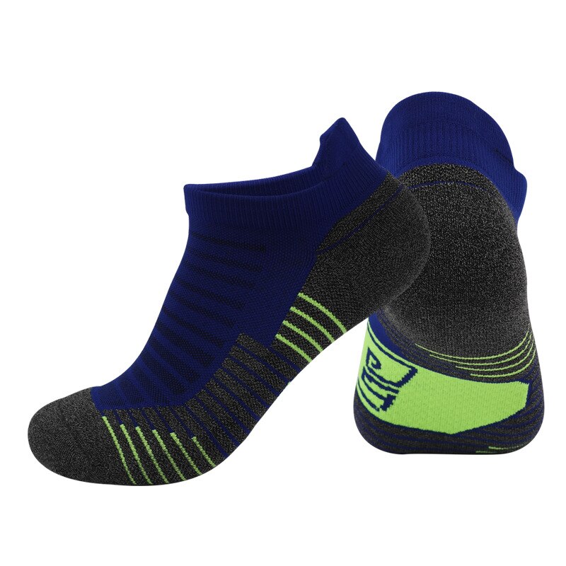 2021Männer Frauen Radfahren Socken Atmungsaktive draussen Sport Basketball Marathon- Laufen FußBall Sommer Socken Wandern Klettern socken: kurz Blau