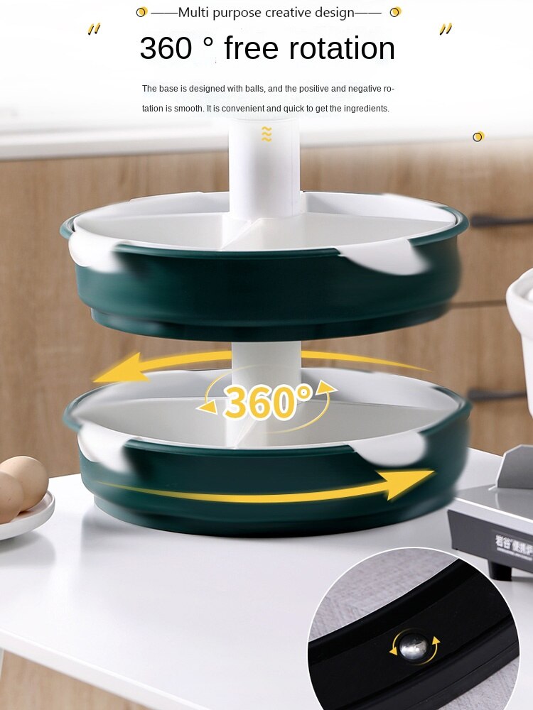 Kitchen Rotating Pot Food Plate Vegetable Platter Household Plastic Washing Basin Drain Basket Fruit Plate Side Dish Plate