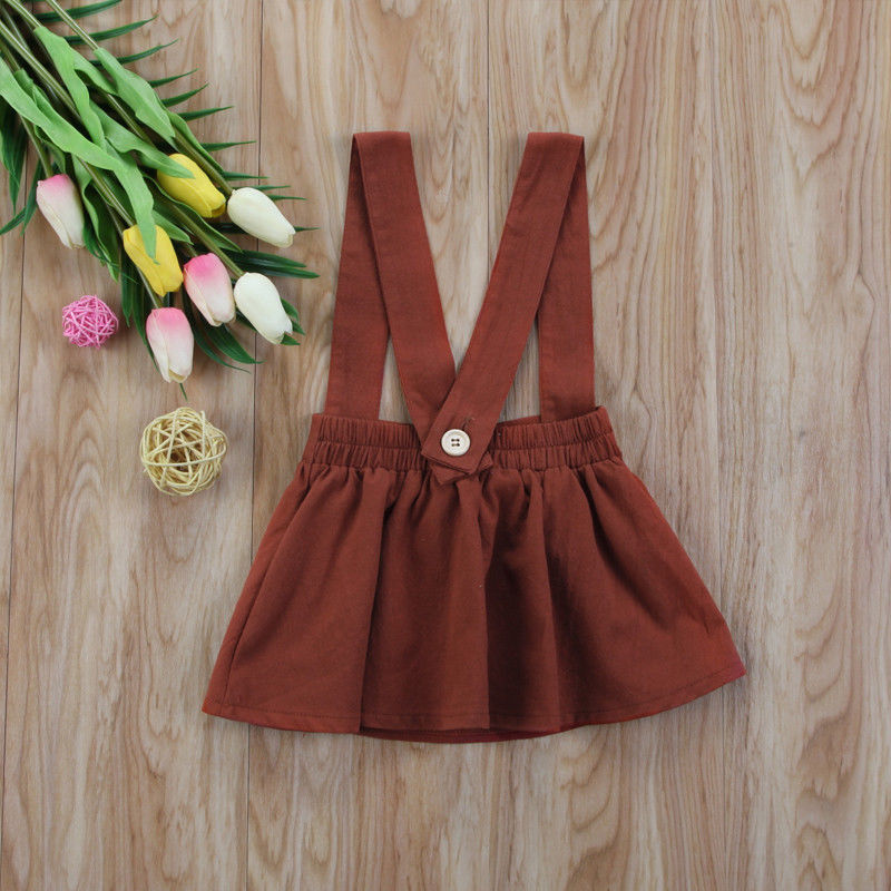 Pudcoco Girl Skirt US Stock Toddler Baby Girl Brace Skirt Overalls Princess Party Autumn Clothes