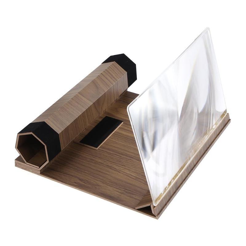 3D Gsm-scherm Vergrootglas Loupe High Definition 12 Inch Versterking Functie Screen Met Vergrootglas Telefoon Bureau Houder: 12inch Camel