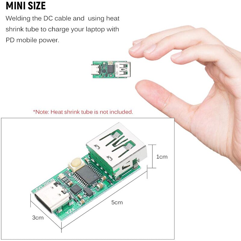 USB-C PD2.0/3.0 dcコンバータ電源モジュールデコイ高速充電トリガー世論調査ポーリング検出器テスター (usbポート)