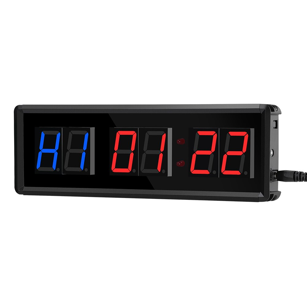 Intervalle Minuterie Compte À Rebours/Réveil Chronomètre avec Télécommande 1.5 "À 6 Chiffres LED Sport Chronomètre pour La Gymnastique À La Maison Fitness