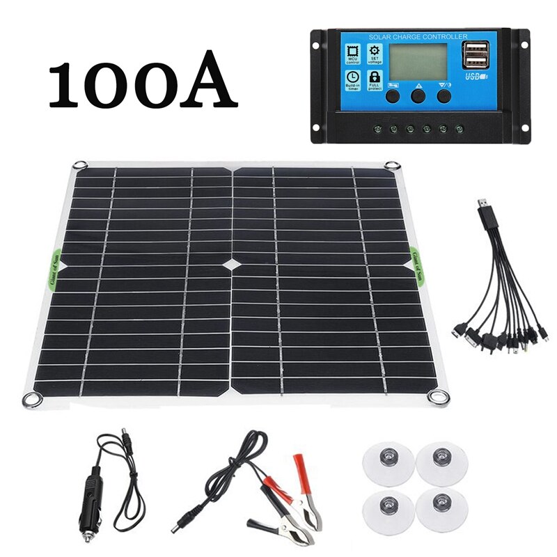200W Solar Panel Kit 12V Battery Charger with 100A Controller Caravan Boat