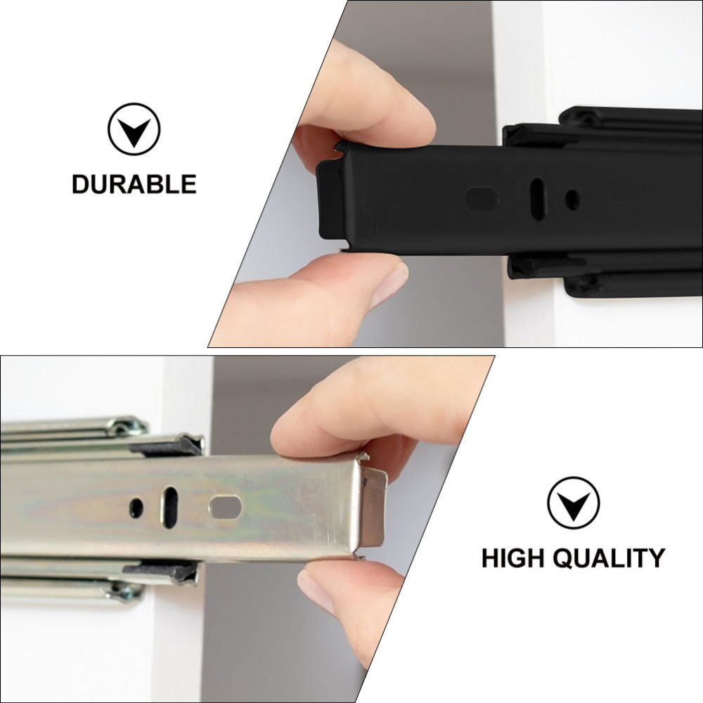 2 Sets Ball Bearing Useful Premium Sturdy Drawer Track Drawer Slide Keyboard Track Keyboard Slide for Drawer