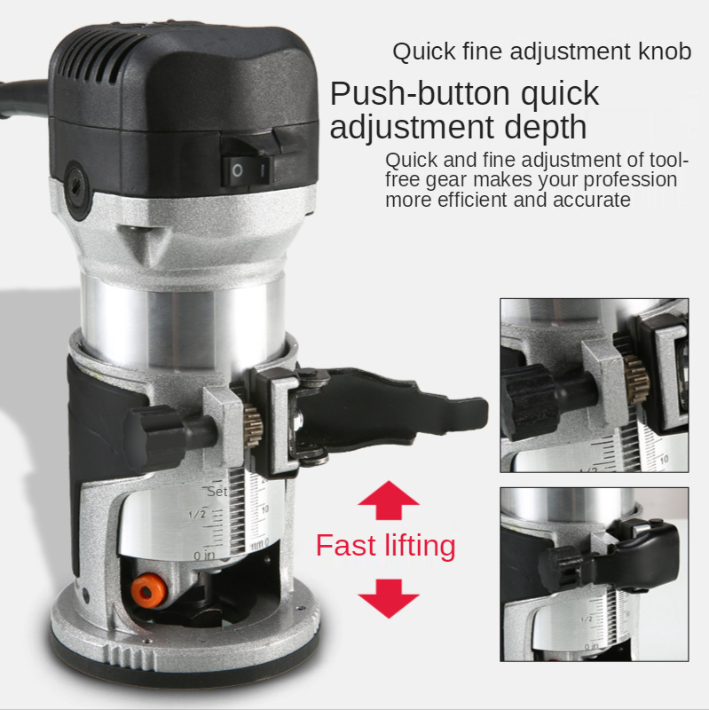 220V 800W Electric Trimming Machine Slotting Machine Woodworking Engraving Machine Drilling Machine Power Tools