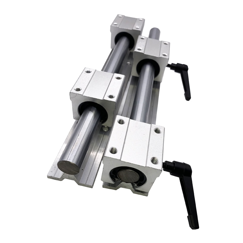 Rail de guidage linéaire, 2 pièces SBR20 200 250mm et 4 pièces SBR20UU blocs de roulement linéaire pour CNC pièces Rail linéaire de 20mm,