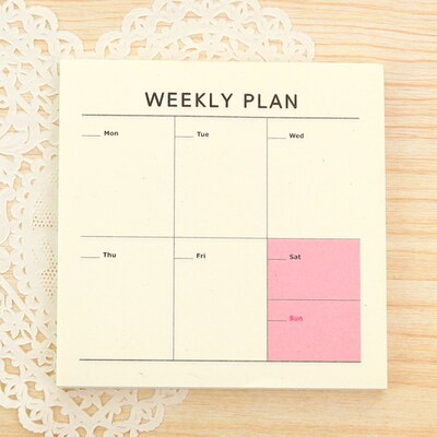 Weekly Planner Stickers Monthly Planner Notepad Portable Memo Accounting Desk Memo Pad Check List Planner Agenda: Weekly Plan