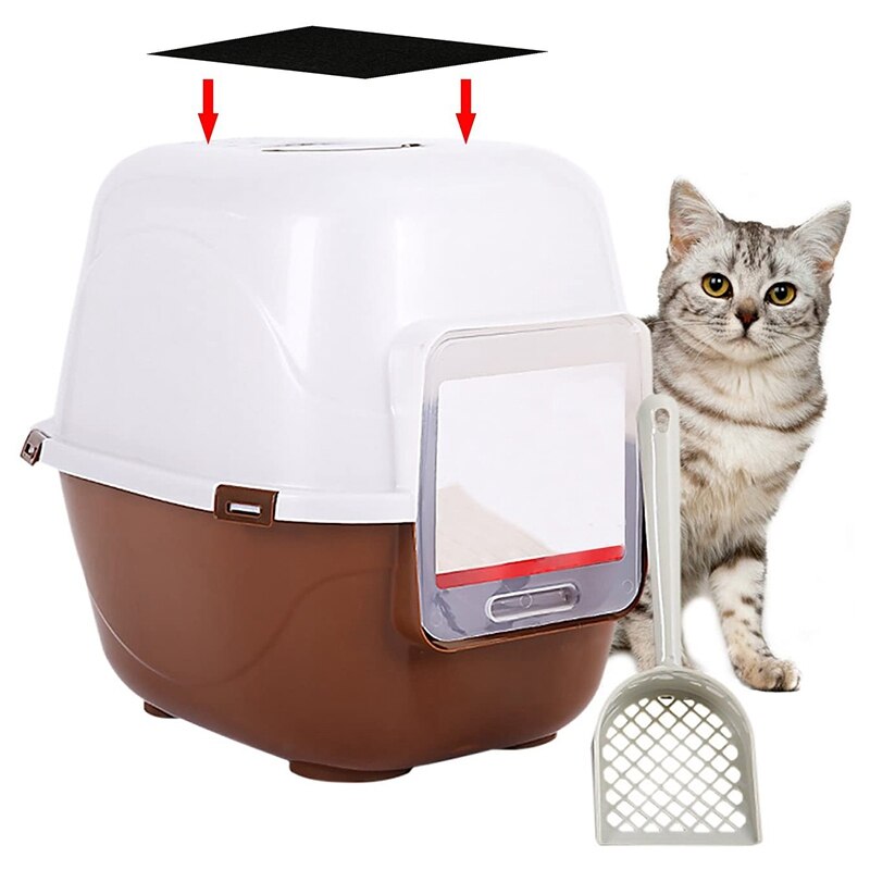 6 Stck Aktivkohle Filter Katzenstreu Kasten Holzkohle Filter Katzenstreu Pfanne Filter Geeignet für Katzenstreu Kasten