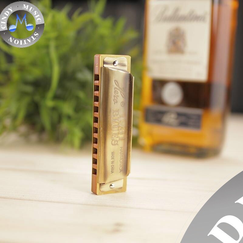 HERO M1205 Bronze 10-hole Blues Harmonica Diatonic Harmonica/Mini Harmonica BRAND (Choose Key)