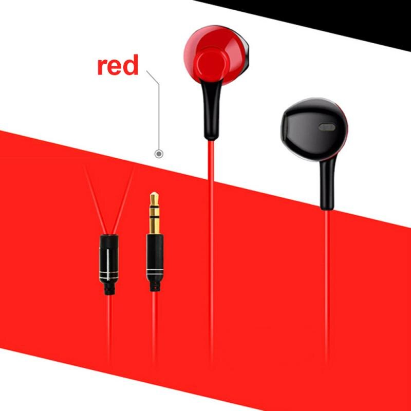 3m MP3 Subwoofer Super Long Wires Earphone In-ear Hearphones Earbuds Anchor Live Heavy Bass Noise Headset For Xiaomi: Red