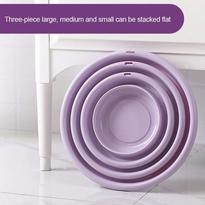 Lavabo plegable portátil, lavabo redondo para baño, para lavandería, Camping, viaje, JAN88