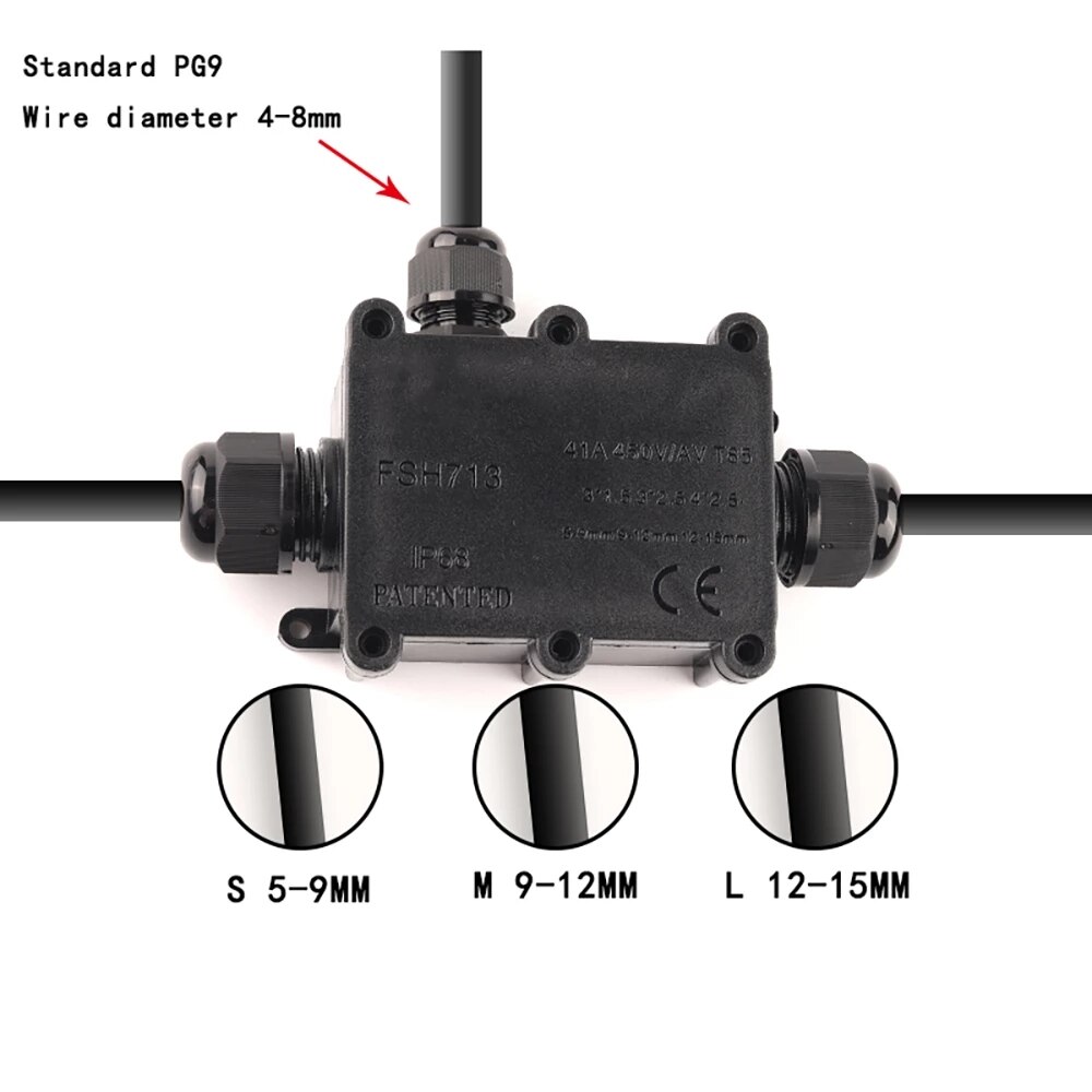 2/3/4/5/6 Way IP68 45A/450V Outdoor Waterproof Cable Connector Junction Box With Terminal for Electrical Wiring Accessories