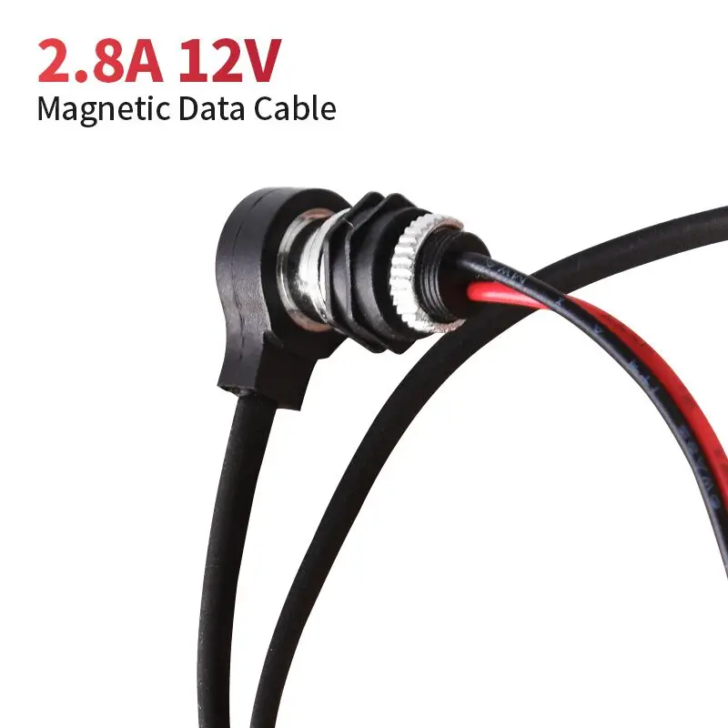 Wasserdichtes magnetisches ladekabel 2.8a x 12v stecker/buchse mit kurzschlussschutz und magnetkopf für intelligente wearables