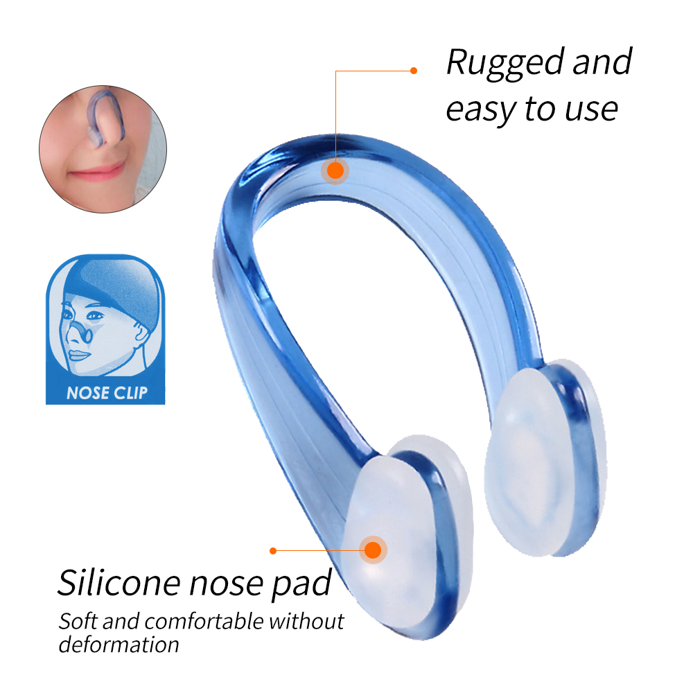 CALOFE 1 pcs Swimming Nose Clip Ear Plugs Set Soft Silicone Swimmer Unisex Nose Clip Earbuds Set Small Size FOR Adult Children