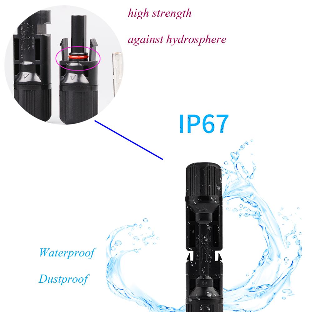 Easun makt 10 par kontakt solconnector solcellepanelkontakter hann og kvinne  ip67 tuv 1000 vdc  ul 600 vdc solenergi