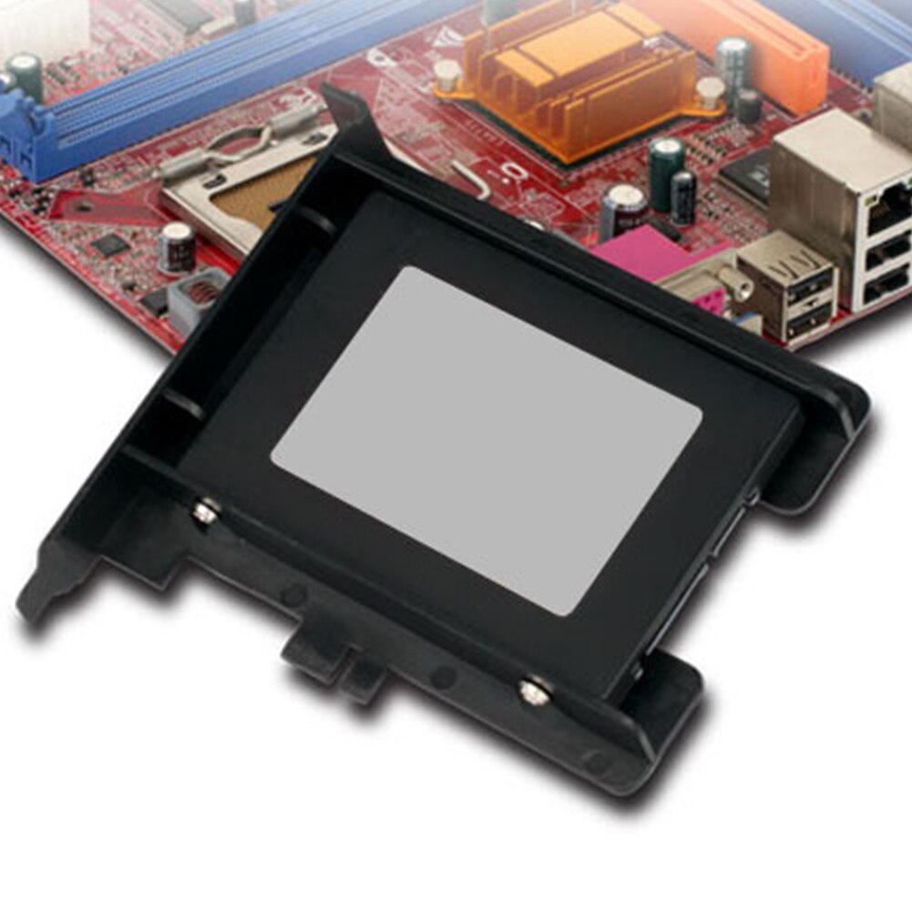 Almacenamiento ligero negro Panel trasero soporte de montaje Compatible soporte adaptador de unidad ecológico SSD HDD ABS ahorro de espacio