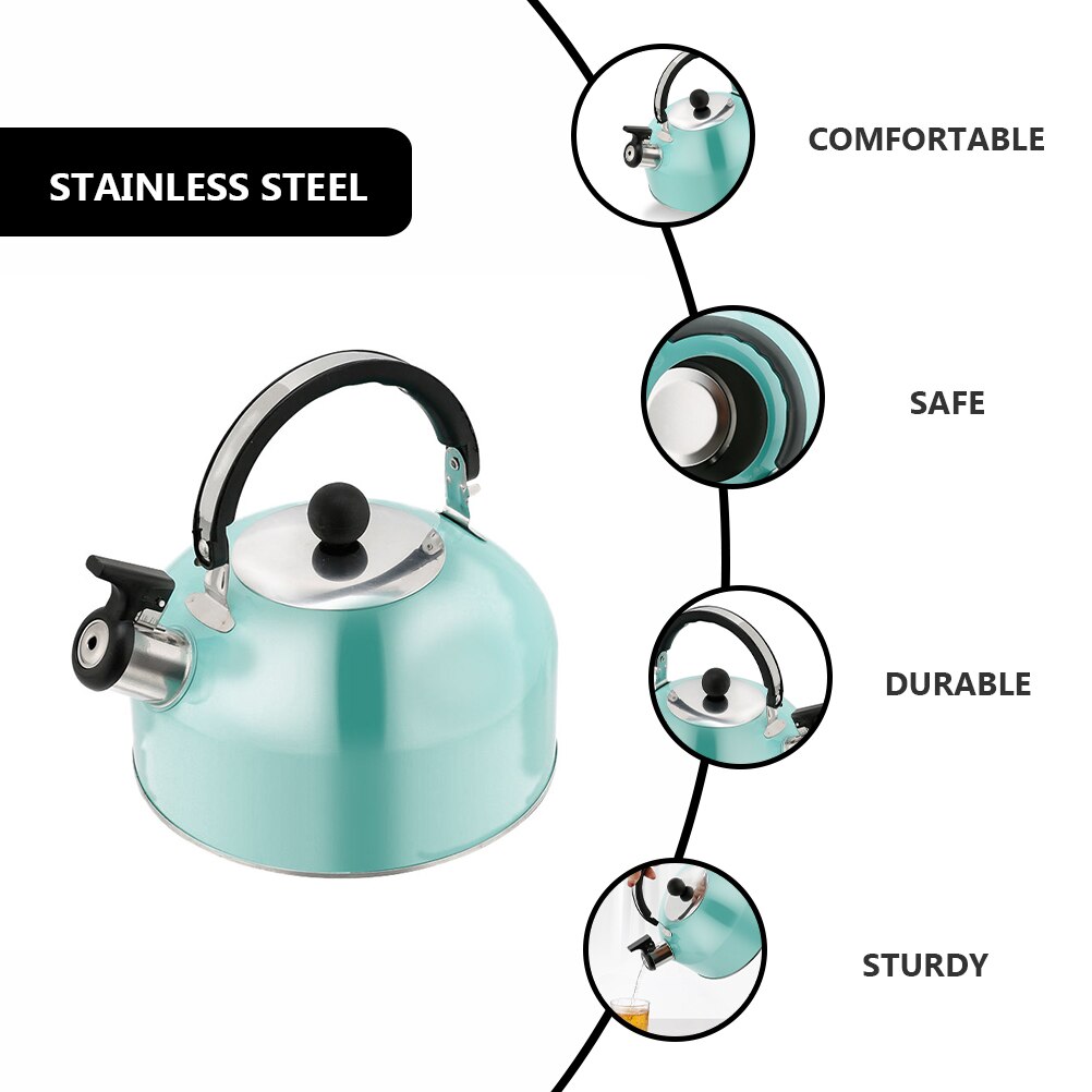 1.8L Stainless Steel Kettle Flat Bottom Kettle Durable Teapot Boiling Kettle Stainless Steel Tea Kettle Kitchen Accessories