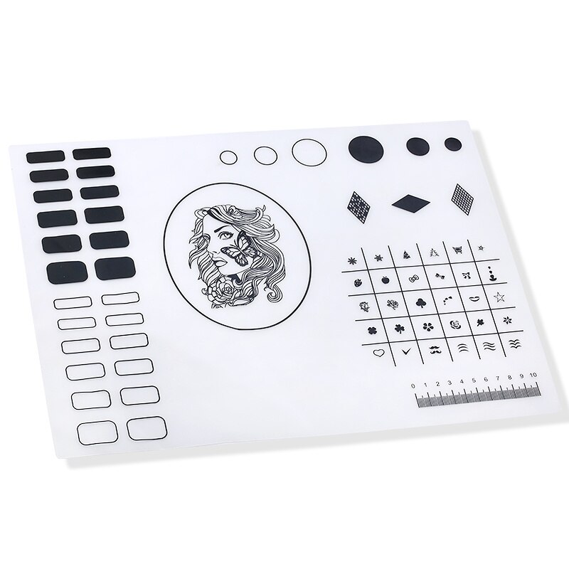Tapis d&#39;estampage en Silicone pour Nail Art, pliable, lavable, outil de manucure: 1