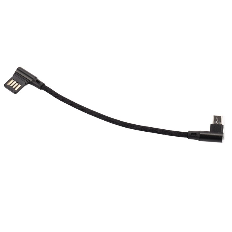Cable de carga de datos para tableta y teléfono V8, Cable Micro Usb 2,0 de 15Cm, 5 pines, ángulo recto a ángulo derecho izquierdo de 90 grados, doble codo