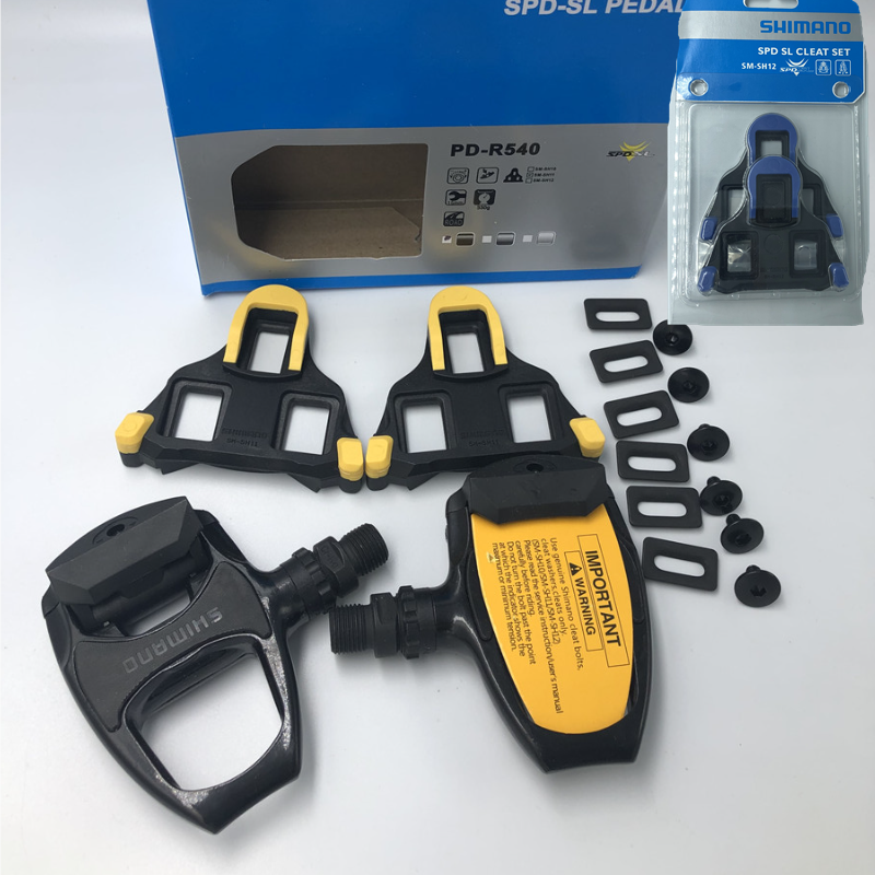 Pédales de vélo de route en carbone PD R7000/PD5800/R540/R550, autobloquant SPD avec 105 cales, SM-SH11: R540 one more sh12