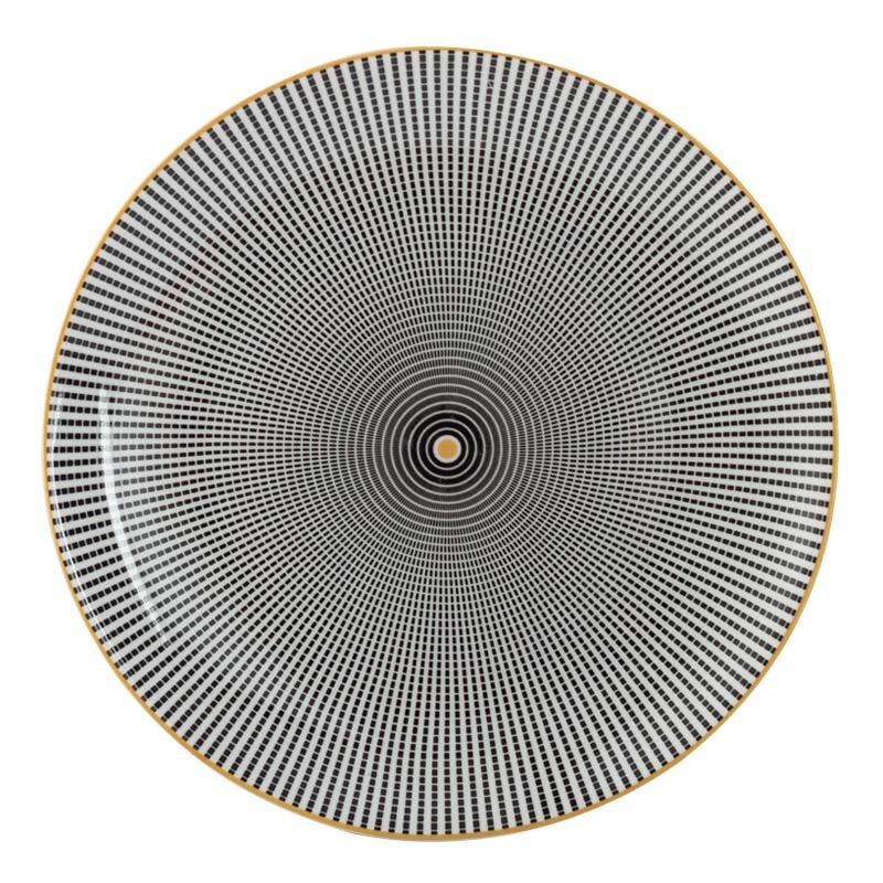 6 inch 8 inch 10 inch Geometric Pattern Ceramic Dinner Plates Tableware Ceramic Dessert Dinnerware Cake Dishes Plate: E / 10 inches