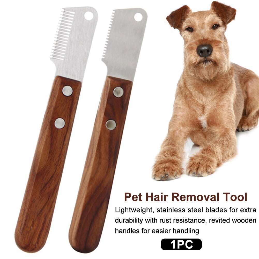 Outil de nettoyage et de décapage portable, accessoires pour la maison, portable, chat, chien, manche en bois, épilation des poils d'animaux, brosse de toilettage