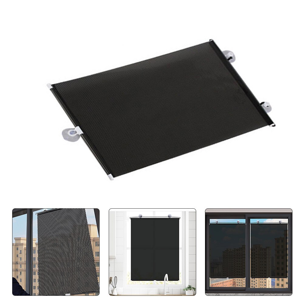 Universal Roller Blinds Suction Cup Sunshade Blackout Curtain Car Bedroom Kitchen Office Window Sun-shading Curtains Nail-free