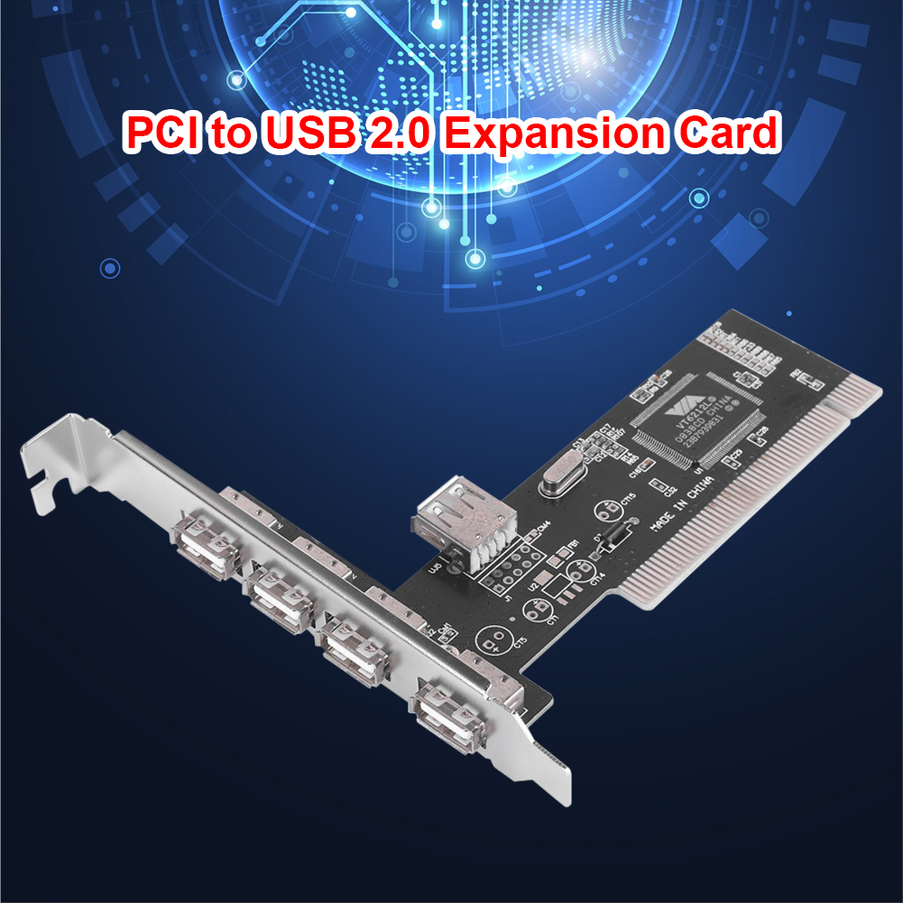 Expansion Card Port PCI Expansion Card USB PCI Controller Cards 4 Ports 480Mb/s PCI to USB 2.0 Expansion Card